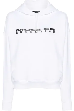 MUGLER Logo-appliqué hoodie