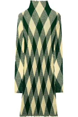 Burberry Argyle ribbed-knit dress