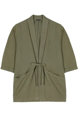 Maharishi Tie-fastening cotton-hemp jacket