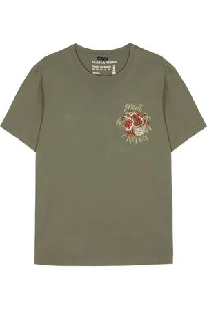 Maharishi Tiger-embroidered cotton T-shirt