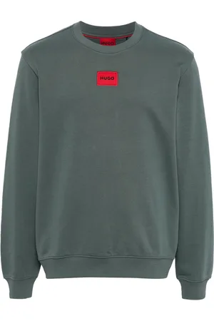 HUGO BOSS Logo-embroidered cotton sweatshirt