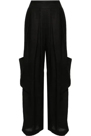 ERMANNO SCERVINO Pleat-detail linen trousers
