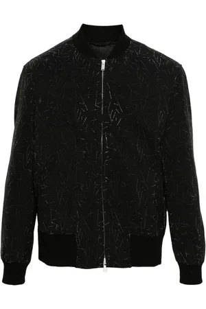 LARDINI Rhinestone-embellished bomber jacket