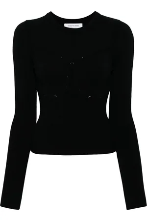 Marine Serre Crew neck straight hem jumper