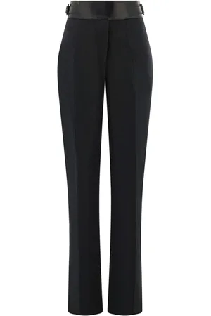 Salvatore Ferragamo Belted tailored linen trousers