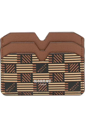 MOREAU Logo-stamp leather card holder