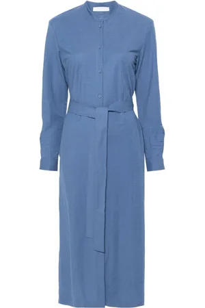 Harris Wharf London Belted shirt midi dress