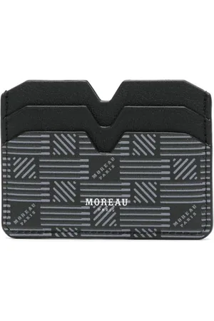 MOREAU Logo-stamp leather card holder