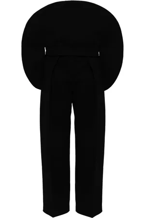 Jacquemus Oversized-appliqué straight-leg trousers
