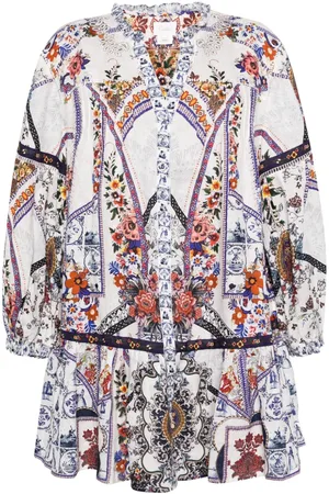 Camilla My Folk Art Heart silk minidress