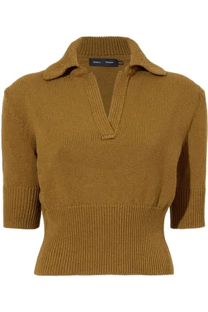 Proenza Schouler Reeve cotton-blend polo top