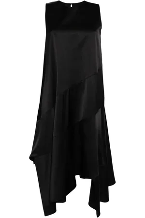 JNBY Asymmetric satin midi dress