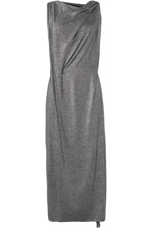 JNBY Gathered lurex maxi dress