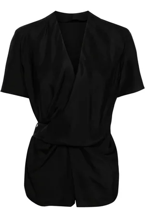 JNBY V-neck silk wrap top