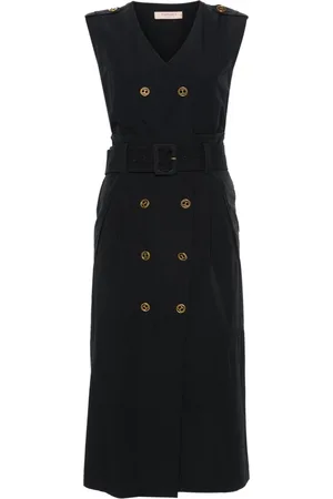 Twin-Set Double-breasted cotton midi dress