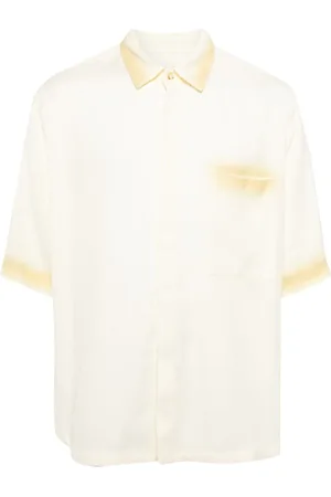 CROQUIS Faded-trim short-sleeve shirt