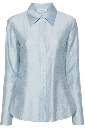 Rodebjer Carmen floral-embroidered shirt
