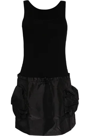 JNBY Contrasting-fabrics sleeveless minidress