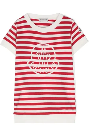 Moncler Logo-embroidered striped T-shirt