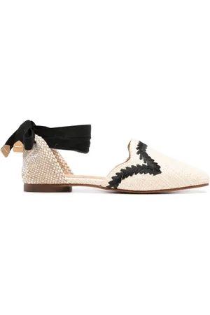 Castaner Embroidered interwoven-raffia espadrilles