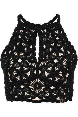 Twin-Set Cropped crochet top