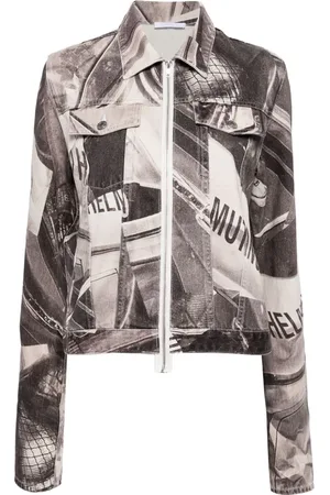 Helmut Lang Graphic-print zip-up jacket