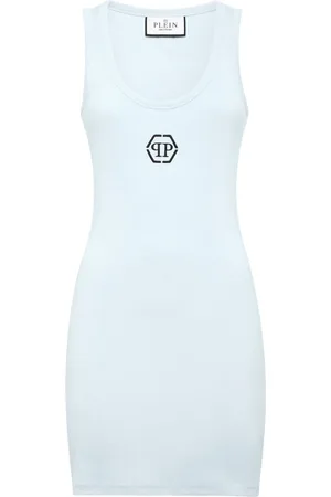 Philipp Plein PP Hexagon-embroidered tank dress