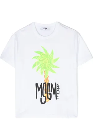 Msgm Graphic-print cotton T-shirt