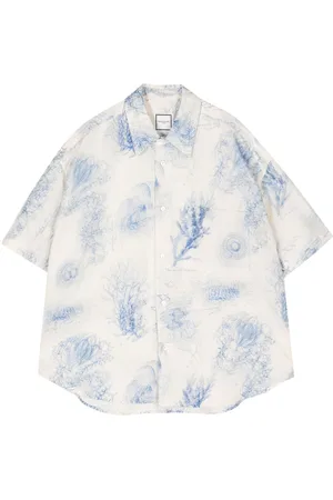 WOOYOUNGMI Out-of-focus-print cotton shirt
