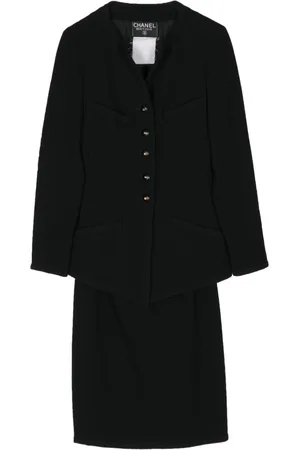 CHANEL 1990s tweed skirt suit