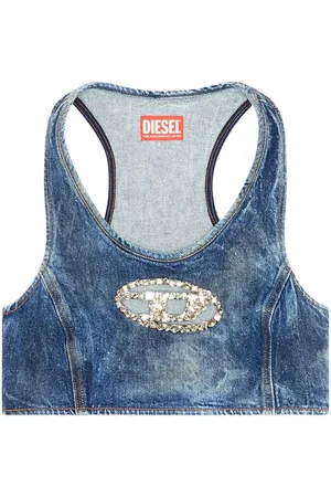 Diesel De-Top-Fsd crystal-embellished top