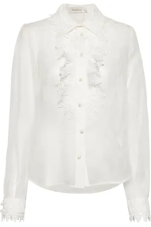ZIMMERMANN Doily lace-trim shirt