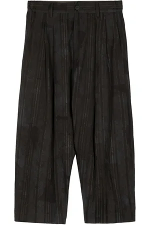 ZIGGY CHEN Striped loose fit trousers