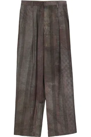ZIGGY CHEN Dyed wide-leg trousers