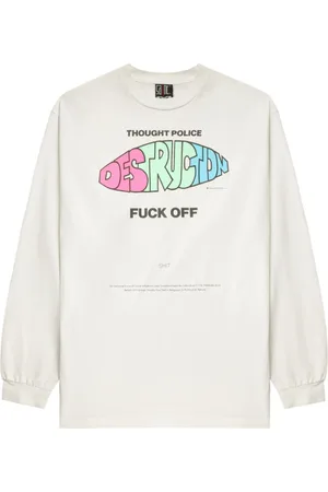 SAINT MXXXXXX Text-print cotton sweatshirt
