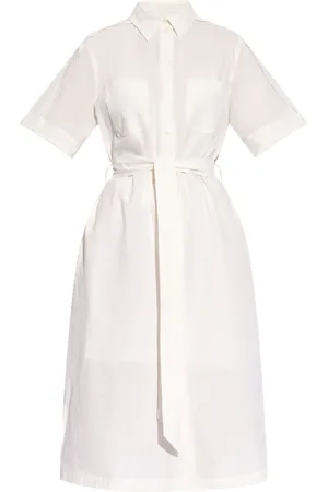 Maison Kitsuné Belted cotton shirtdress