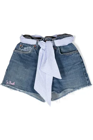 MC2 SAINT BARTH Arizona belted denim shorts