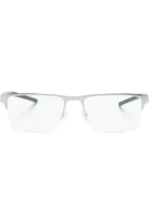 FERRARI Rectangle-frame half-rim glasses