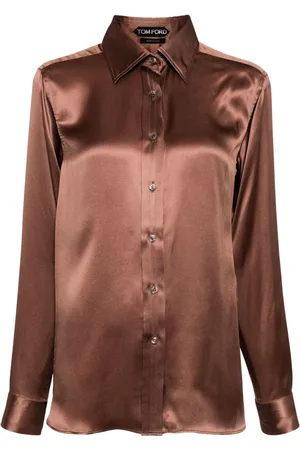 Tom Ford Long-sleeved silk-satin shirt