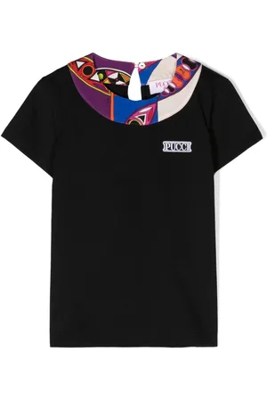 PUCCI Junior Logo-patch cotton T-shirt