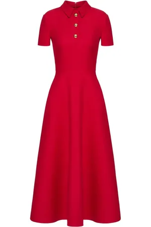 VALENTINO GARAVANI Short-sleeve polo-collar maxi dress