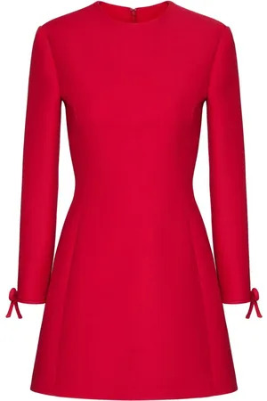 VALENTINO GARAVANI Bow-detail long-sleeve minidress