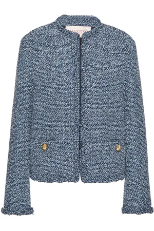 VALENTINO GARAVANI Round-neck tweed jacket