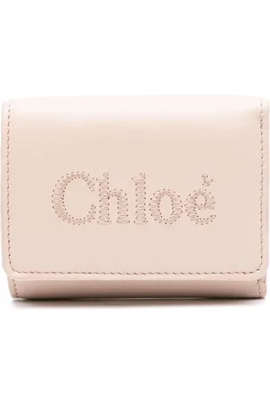 Chloé Embroidered-logo leather wallet