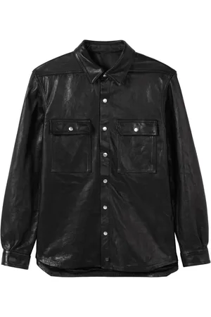 Rick Owens Flap-pocket leather jacket