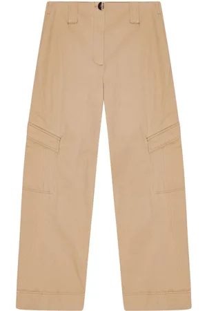 Ganni Mid-rise cargo trousers