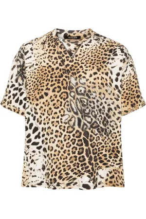 Roberto Cavalli Jaguar-print cotton T-shirt
