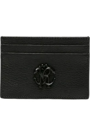 Roberto Cavalli RC-plaque leather cardholder