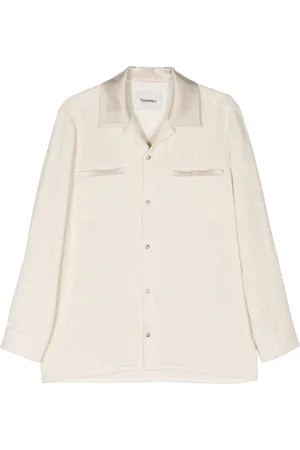 Nanushka Press-stud tweed shirt