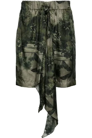 Roberto Cavalli Hawaii-print silk shorts
